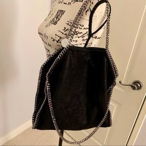 Black Shaggy Deer Large Shoulder Bag